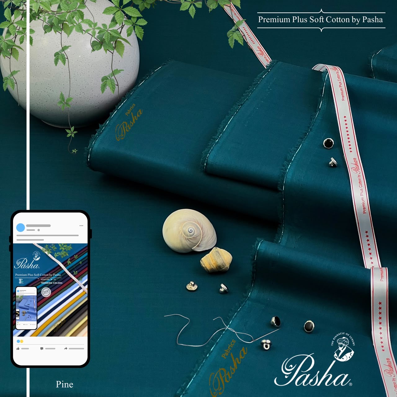 PASHA Brand
`Soft Cotton - PREMIUM PLUS` Pine Zinc