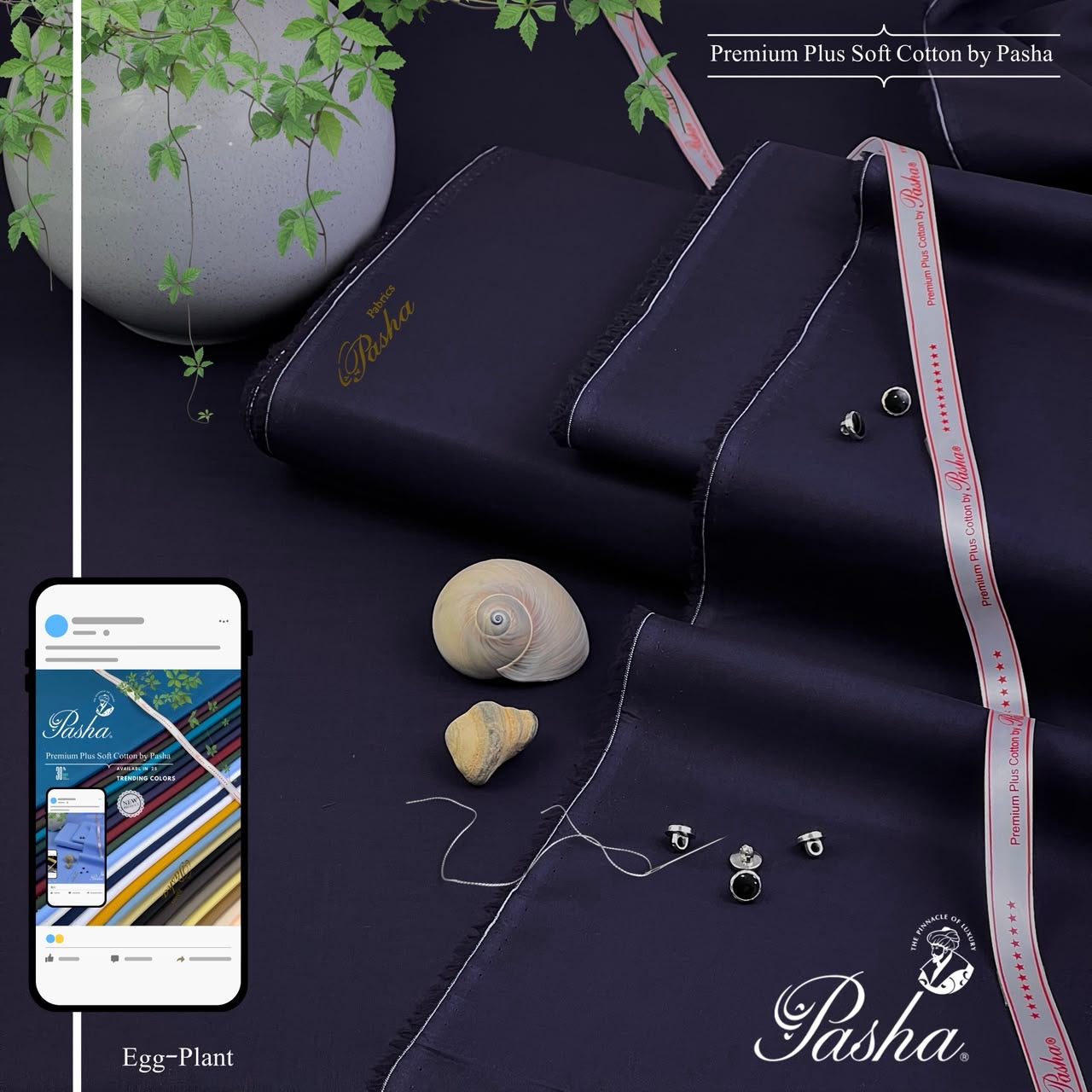 PASHA Brand
`Soft Cotton - PREMIUM PLUS` Plum