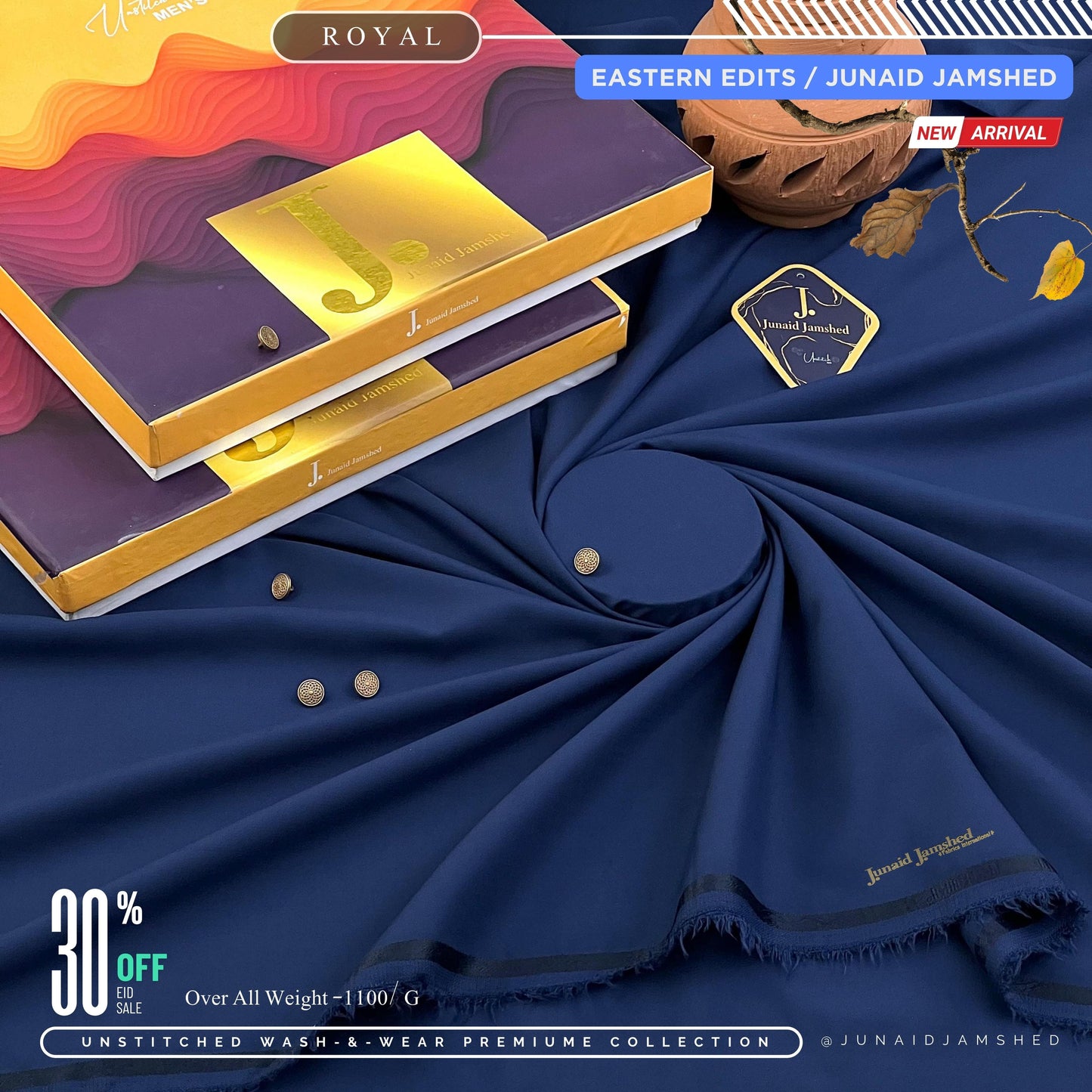 J. Summer Wash & Wear | Royal Blue | Allow to Open Parcel