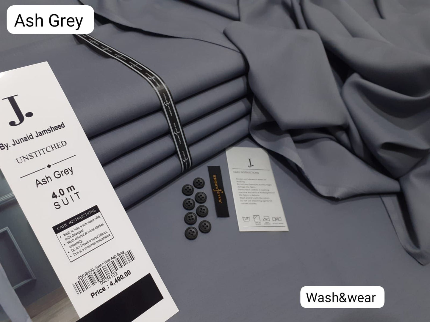 J. Summer Wash & Wear-Ash Grey