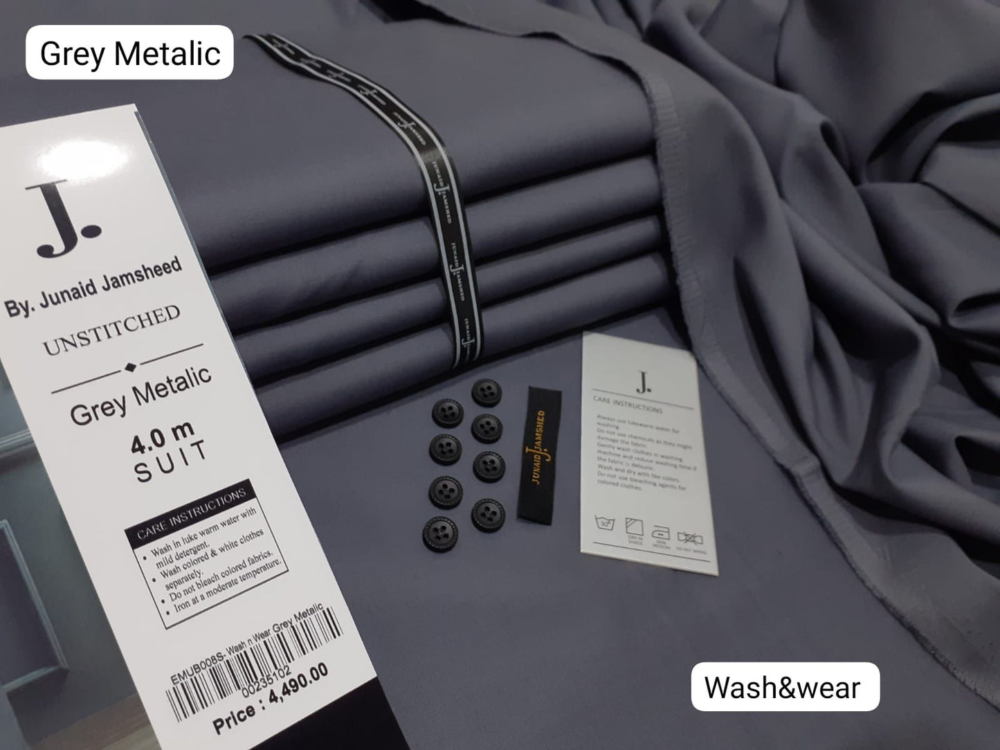 J. Summer Wash & Wear-Grey Metalic