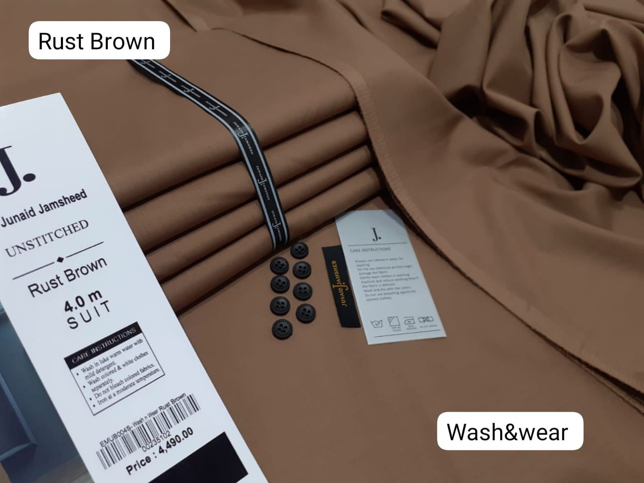 J. Summer Wash & Wear-Rust Brown