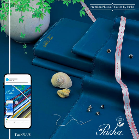 PASHA Brand 
`Soft Cotton - PREMIUM PLUS`                Teal Blue