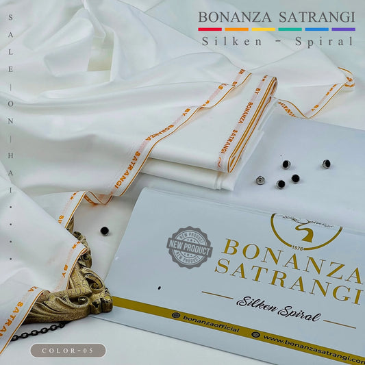 BONANZA SATRANGI OFF WHITE WASN WEAR SILKEN-SPIRAL
