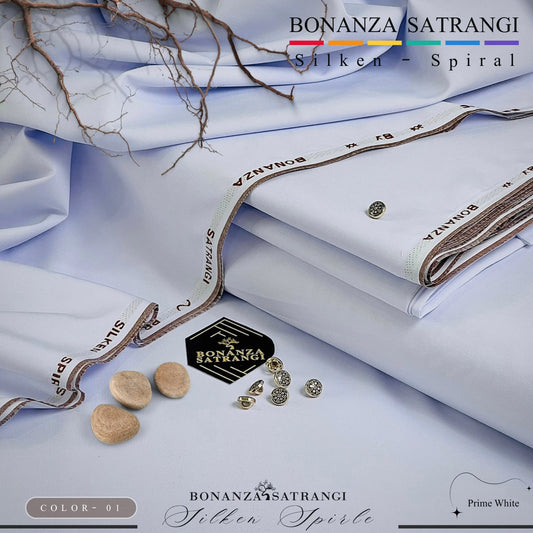 BONANZA SATRANGI PRIME WHITE WASN N WEAR SILKEN SPIRAL