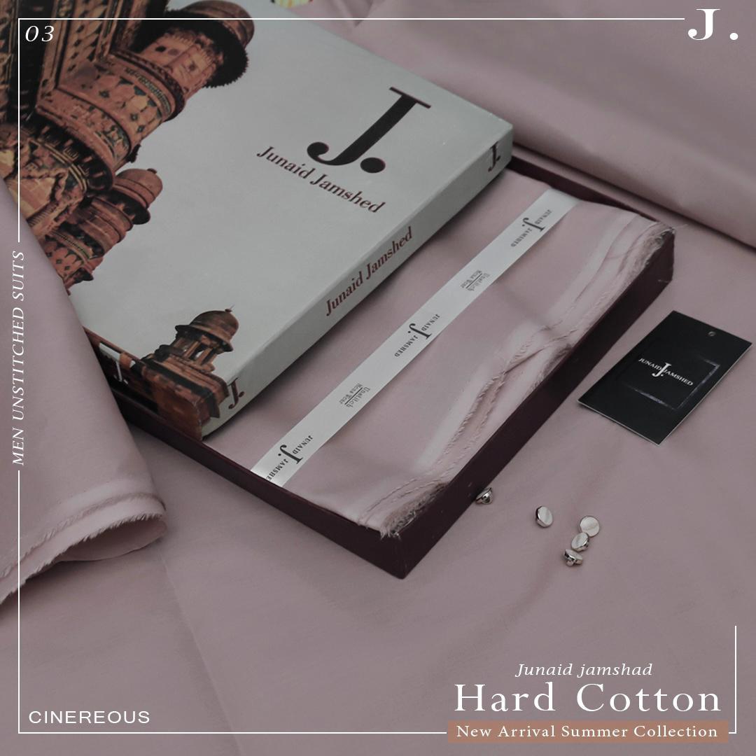 J. 100%Cotton-Cinereous Color -Unstitched Men's Wear | Best For Summer